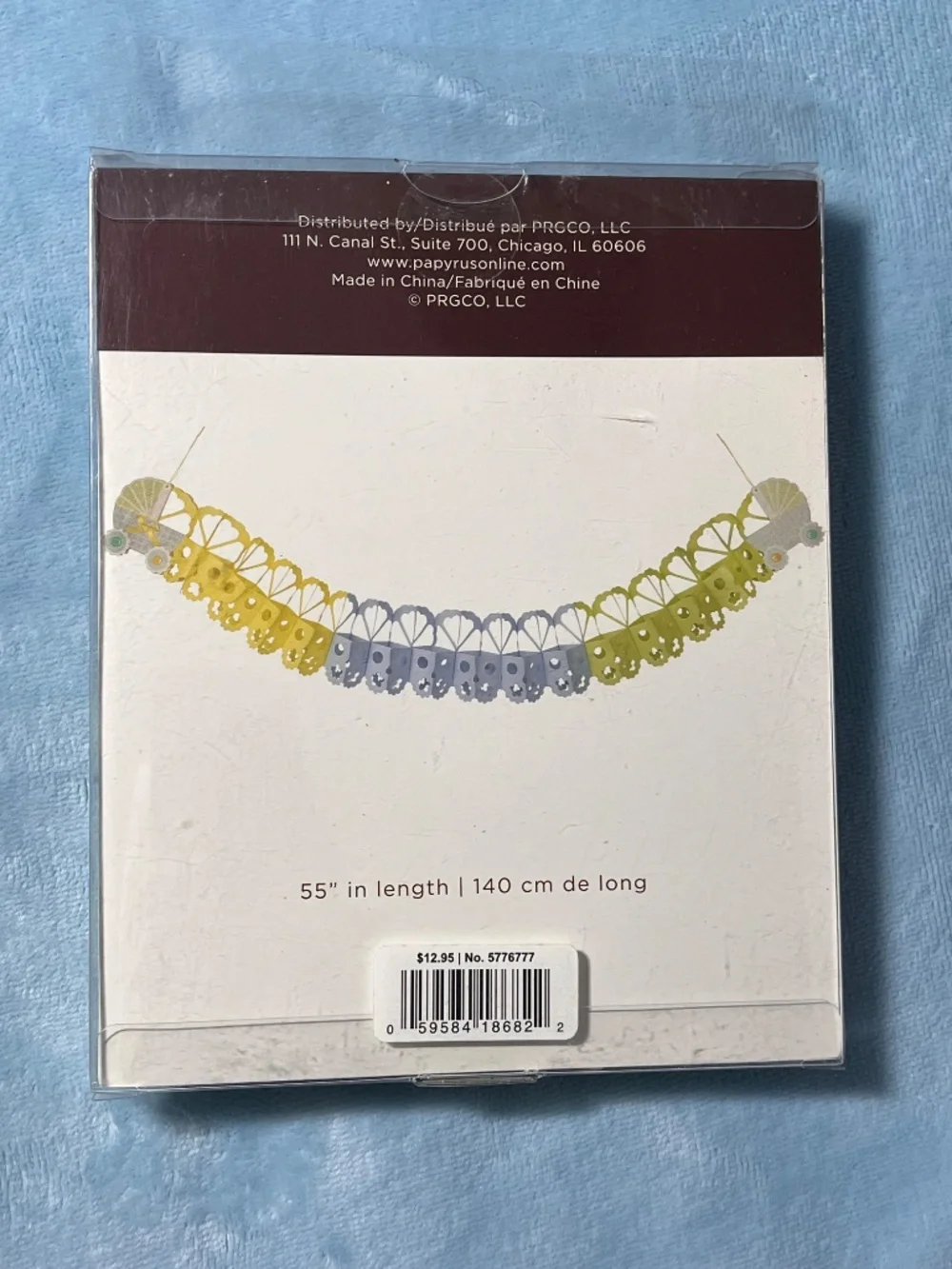 Papyrus Baby Carriage Decorative Banner 55” | NWT in Box | Baby Shower Decor